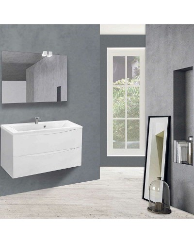 Тумба под раковину Vincea Mia 90 VMC-2MA900GW подвесная G.White