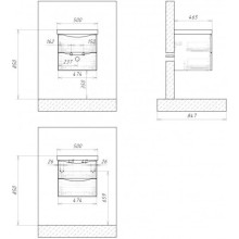 Тумба Rovere Nature 47,4 см BelBagno Fly FLY-500-2C-SO-RN-P