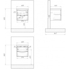 Тумба Rovere Moro 57,4 см BelBagno Fly FLY-600/EMP-2C-SO-RW-P