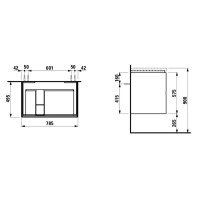 Тумба белый 78,5 см Laufen Palomba 4.0720.2.180.220.1