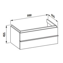 Тумба белый матовый 99 см 2 ящика Laufen Case 4.0128.2.075.463.1