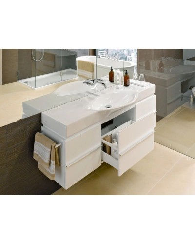 Тумба белый матовый 149,3 см 1 ящик, 2 дверцы Laufen Case 4.0135.1.075.463.1