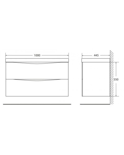 Тумба Patinato Mirto 100 см BelBagno Marino MARINO-1000-2C-SO-PM-P