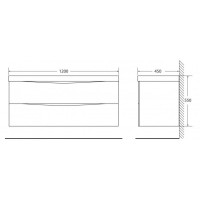 Тумба Capucino Lucido 120 см BelBagno Marino MARINO-1200-2C-SO-CL-P