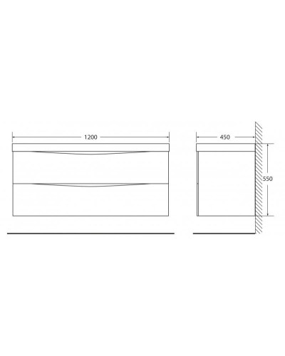 Тумба Patinato Mirto 120 см BelBagno Marino MARINO-1200-2C-SO-PM-P