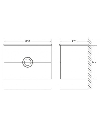 Тумба Bianco Lucido 80 см BelBagno Onda ONDA-800-2C-SO-BL