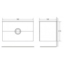 Тумба Bianco Lucido 90 см BelBagno Onda ONDA-900-2C-SO-BL