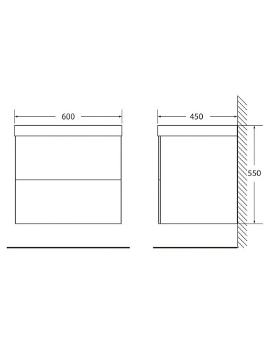 Тумба Marmo Rosa 60 см BelBagno Regina REGINA-600-2C-SO-MR