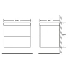 Тумба Rosso Basalto 60 см BelBagno Regina REGINA-600-2C-SO-RB