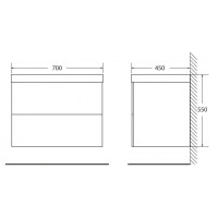 Тумба Marmo Rosa 70 см BelBagno Regina REGINA-700-2C-SO-MR
