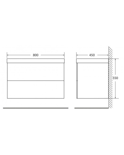Тумба Marmo Rosa 80 см BelBagno Regina REGINA-800-2C-SO-MR-BLUM