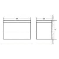 Тумба Rosso Basalto 80 см BelBagno Regina REGINA-800-2C-SO-RB-BLUM