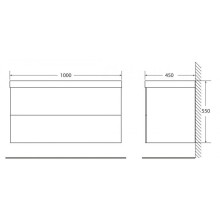 Тумба Rosso Basalto 100 см BelBagno Regina REGINA-1000-2C-SO-RB-BLUM