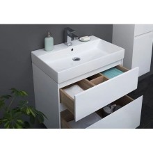 Тумба белый глянец 69,5 см Aquanet Бруклин 00203959