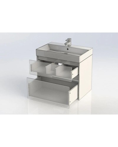 Тумба белый глянец 69,5 см Aquanet Бруклин 00203959