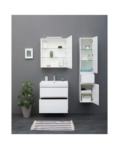 Тумба белый глянец 69,5 см Aquanet Бруклин 00203959