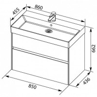 Тумба белый глянец 85 см Aquanet Бруклин 00203960