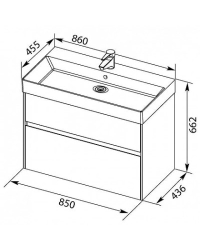 Тумба белый глянец 85 см Aquanet Бруклин 00203960