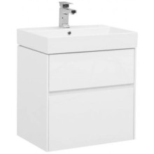 Тумба белый глянец 59,5 см Aquanet Бруклин 00203958