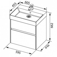 Тумба белый глянец 59,5 см Aquanet Бруклин 00203958