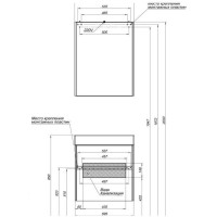 Тумба белый глянец 59,5 см Aquanet Бруклин 00203958