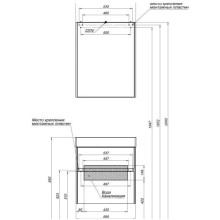 Тумба белый глянец 59,5 см Aquanet Бруклин 00203958
