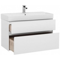 Тумба белый глянец 97,2 см Aquanet Бруклин 00203961