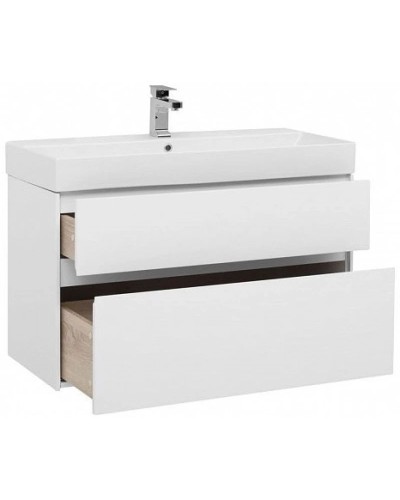 Тумба белый глянец 97,2 см Aquanet Бруклин 00203961