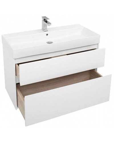 Тумба белый глянец 97,2 см Aquanet Бруклин 00203961