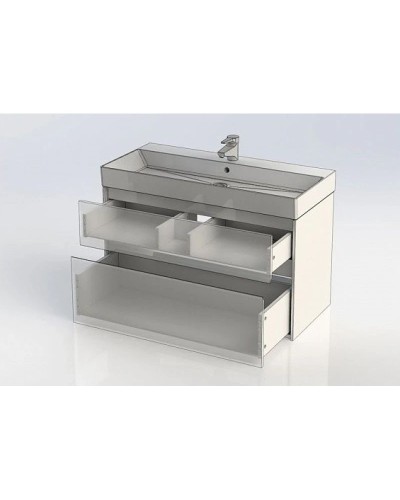 Тумба белый глянец 97,2 см Aquanet Бруклин 00203961