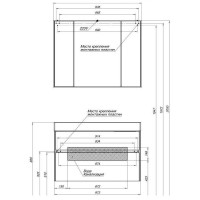 Тумба белый глянец 97,2 см Aquanet Бруклин 00203961