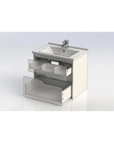 Тумба белый глянец 62 см Aquanet Модена 00198485