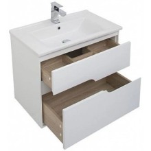 Тумба белый глянец 72 см Aquanet Модена 00198486