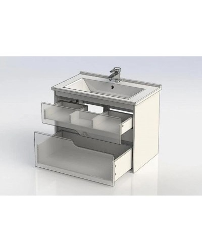 Тумба белый глянец 72 см Aquanet Модена 00198486