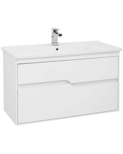 Тумба белый глянец 97 см Aquanet Модена 00198489