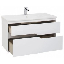 Тумба белый глянец 97 см Aquanet Модена 00198489