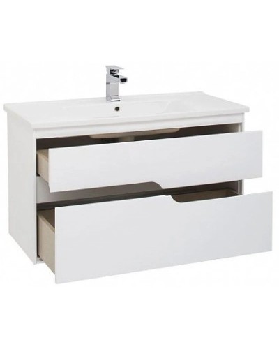 Тумба белый глянец 97 см Aquanet Модена 00198489