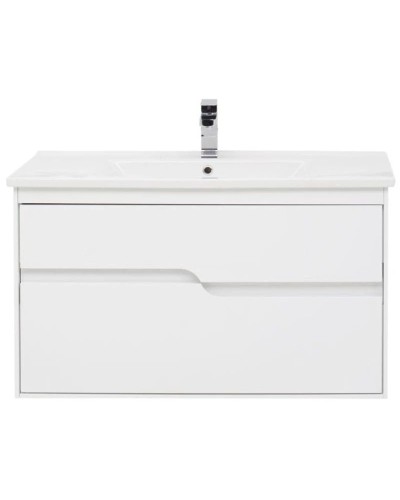 Тумба белый глянец 97 см Aquanet Модена 00198489