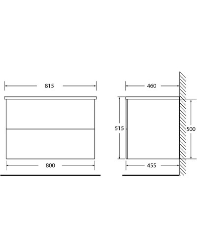 Тумба под раковину BelBagno Etna 80 ETNA-800-2C-SO-RG-P подвесная Rovere Grigio