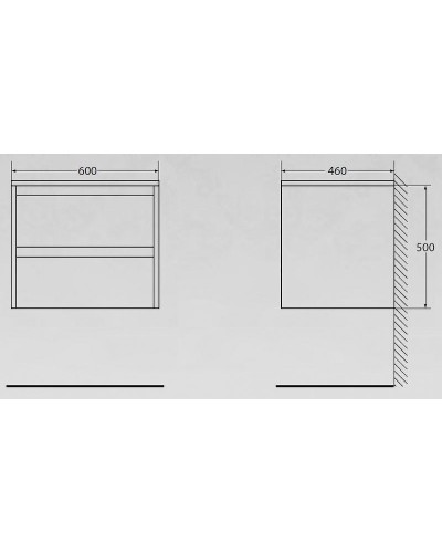 Тумба под раковину BelBagno Kraft 60 KRAFT-600-2C-SO-RT подвесная Rovere Tabacco