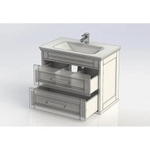 Тумба белый ясень 77 см Aquanet Бостон 00206551