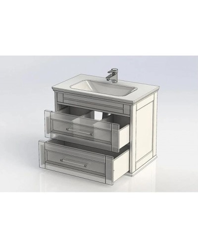 Тумба белый ясень 77 см Aquanet Бостон 00206551