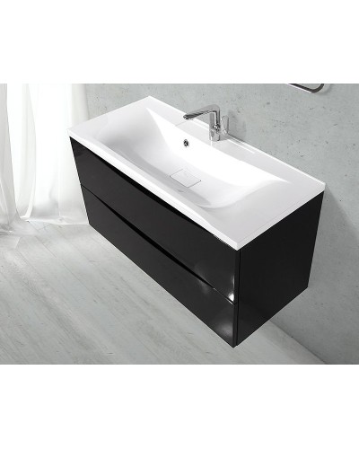 Тумба под раковину BelBagno Marino 100 MARINO-1000-2C-SO-NL-P подвесная Nero Lucido