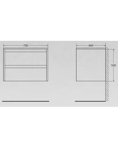 Тумба под раковину BelBagno Kraft 70 KRAFT-700-2C-SO-RGB подвесная Rovere Galifax Bianco