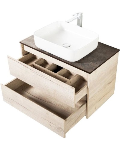 Тумба под раковину BelBagno Kraft 80 KRAFT-800-2C-SO-RGB подвесная Rovere Galifax Bianco