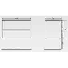 Тумба под раковину BelBagno Kraft 80 KRAFT-800-2C-SO-RNN подвесная Rovere Nebrasca Nature
