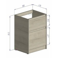 Тумба под раковину BelBagno Kraft 120 KRAFT-LVD-580/1200-2C-PIA-BO Bianco Opaco