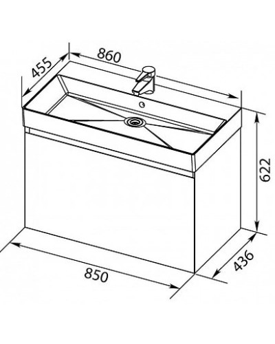 Тумба орех 85 см Aquanet Нью-Йорк 00203947