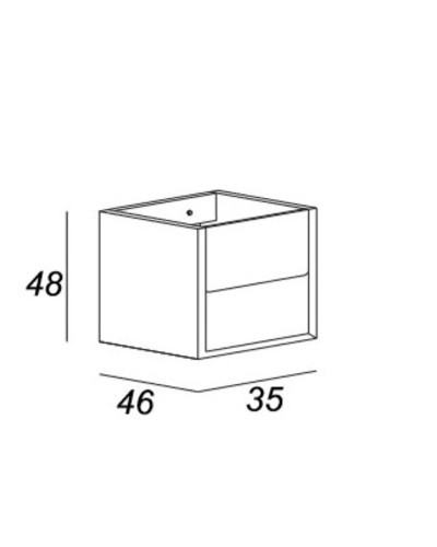 Тумба Cezares Bellagio 35 54719 подвесная Rovere tabacco