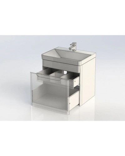 Тумба белый глянец 59 см Aquanet София 00196956